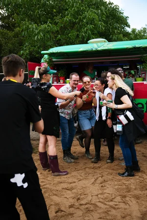 Contentproduktion für Pfeffi auf einem Festival