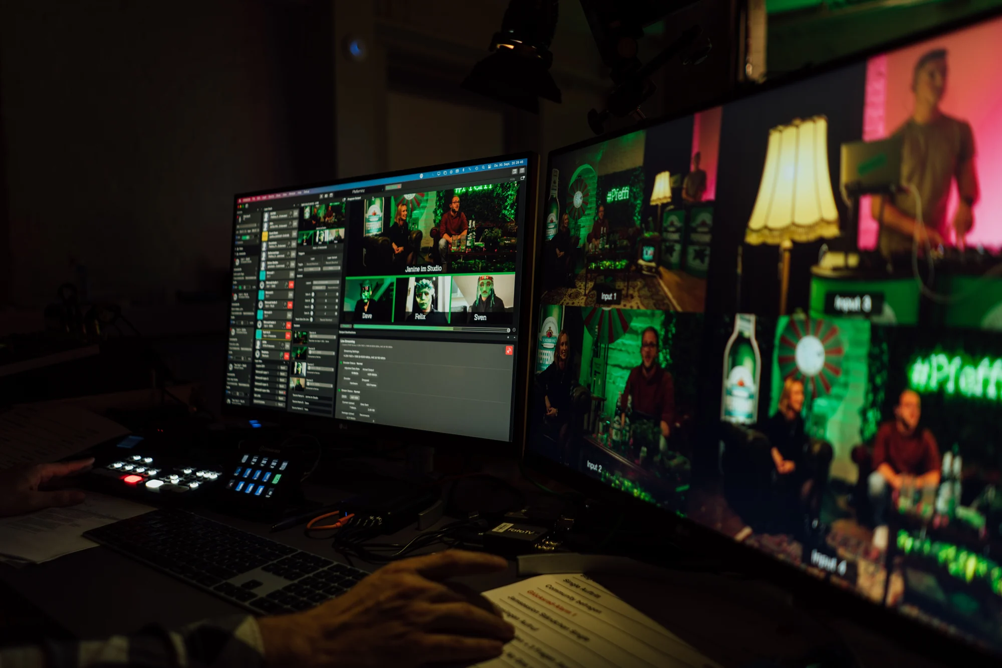 Pfeffilive Stream aus Sicht der Regie